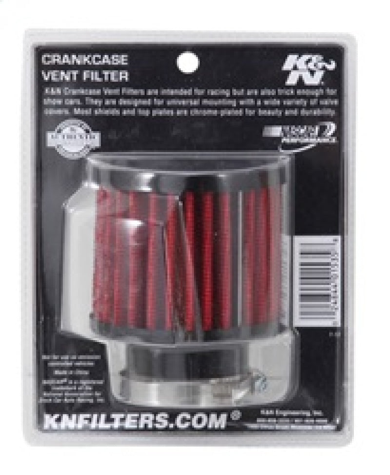 K&N Engineering K&N 1.5in Flange ID x 3in OD x 2.5in H Rubber Base Crankcase Vent Filter