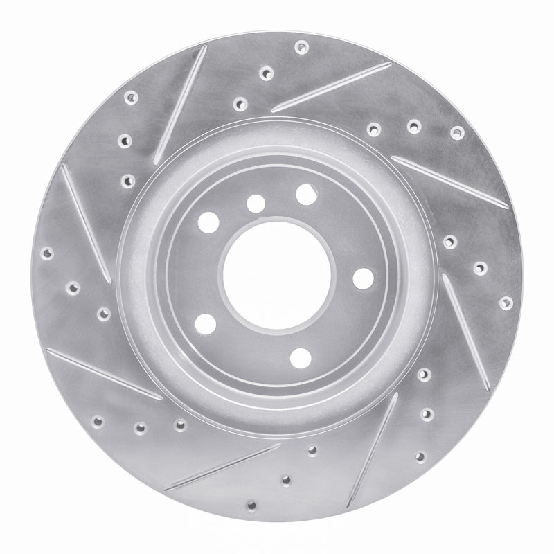 R1 Concepts R1 11-16 BMW Z4 Rear Right Drilled & Slotted Silver Brake Rotor