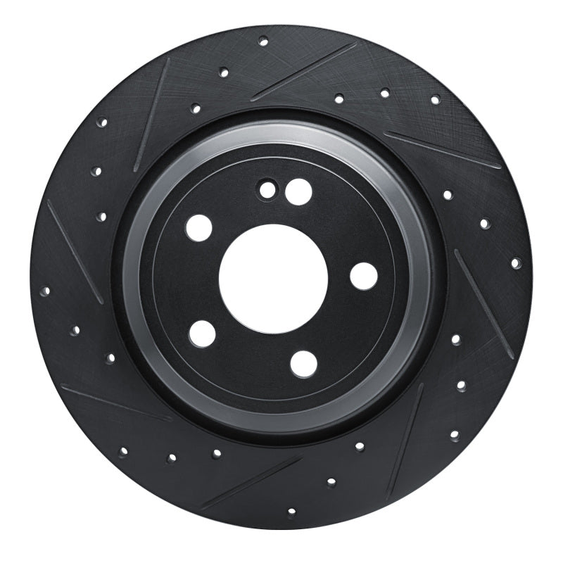 R1 Concepts R1 20-25 Mercedes-Benz GLE350 Rear Left Drilled & Slotted Black Brake Rotor