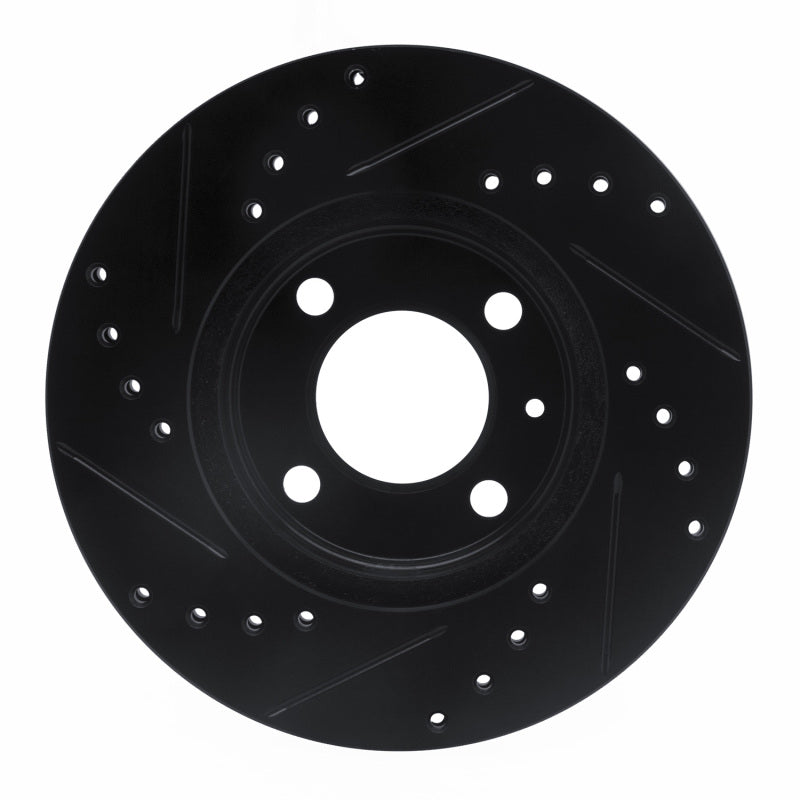 R1 Concepts R1 86-08 Volkswagen DERBY (Mexico) Front Right Drilled & Slotted Black Brake Rotor