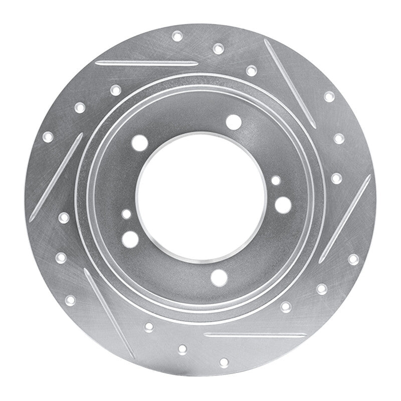R1 Concepts R1 83-98 Chevrolet Tracker Front Right Drilled & Slotted Silver Brake Rotor
