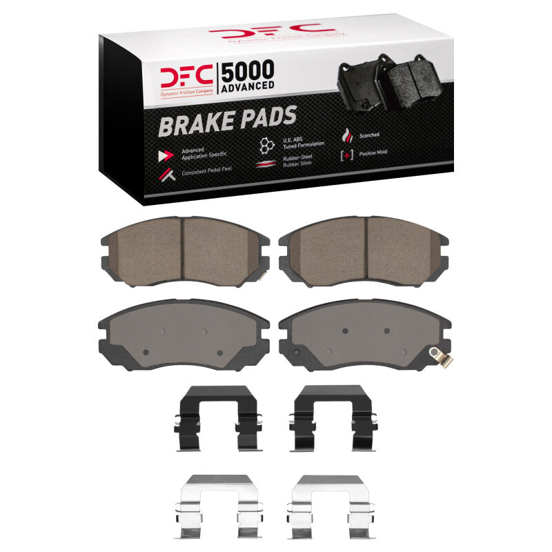 DFC 04-08 Hyundai Tiburon Front 5000 Advanced Ceramic Brake Pads and Hardware Kit