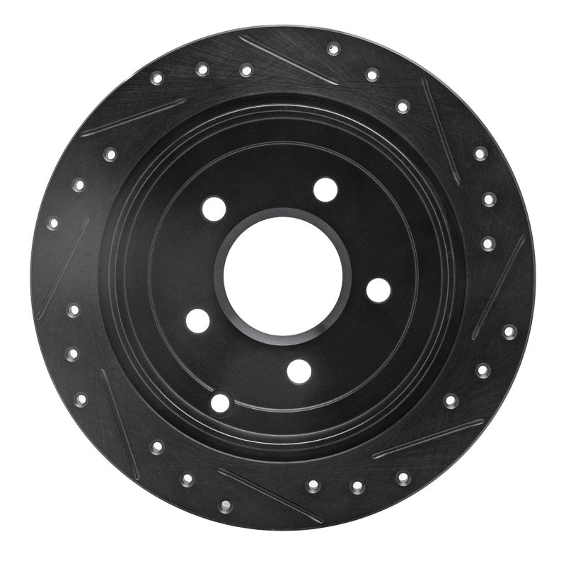 R1 Concepts R1 01-07 Buick Rendezvous Rear Left Drilled & Slotted Black Brake Rotor