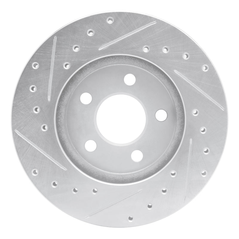 R1 Concepts R1 95-00 Chrysler CIRRUS Front Right Drilled & Slotted Silver Brake Rotor
