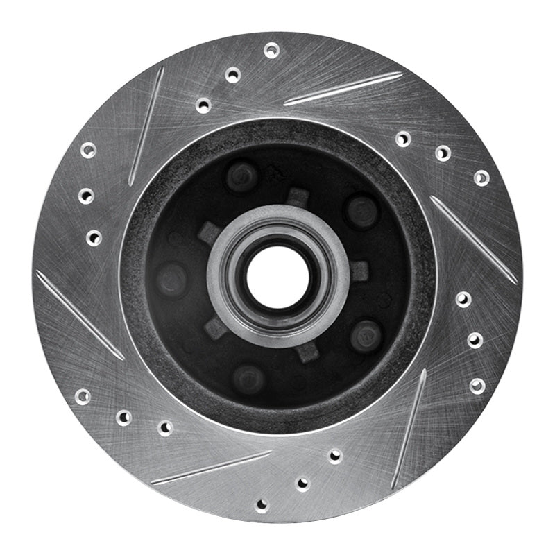 R1 Concepts R1 78-78 Buick CENTURY Front Left Drilled & Slotted Silver Brake Rotor