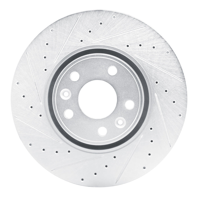 R1 Concepts R1 10-17 Renault SAFRANE (Mexico) Front Left Drilled & Slotted Silver Brake Rotor