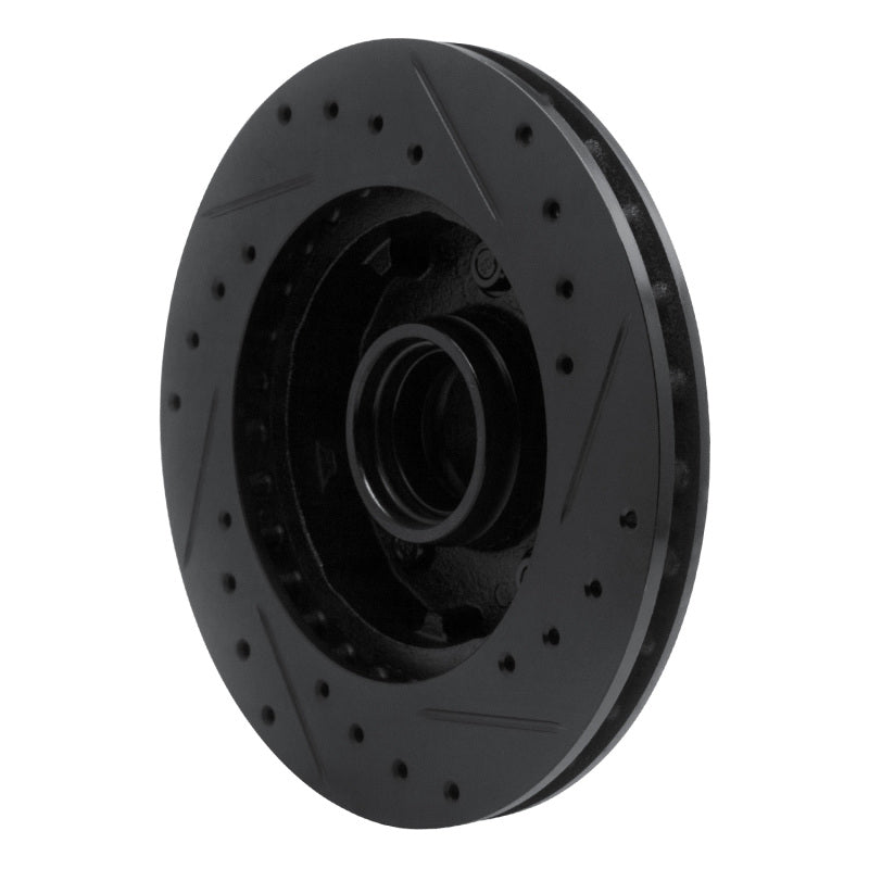 R1 Concepts R1 83-94 Ford Ranger (USA/Canada) Front Left Drilled & Slotted Black Brake Rotor