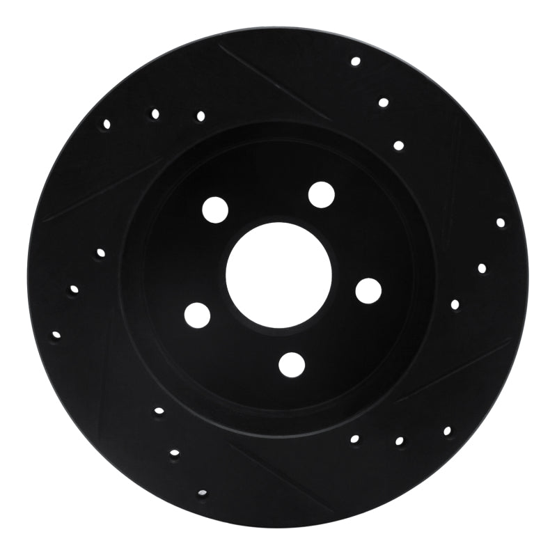 R1 Concepts R1 88-88 Pontiac Fiero Front/Rear Left Drilled & Slotted Black Brake Rotor