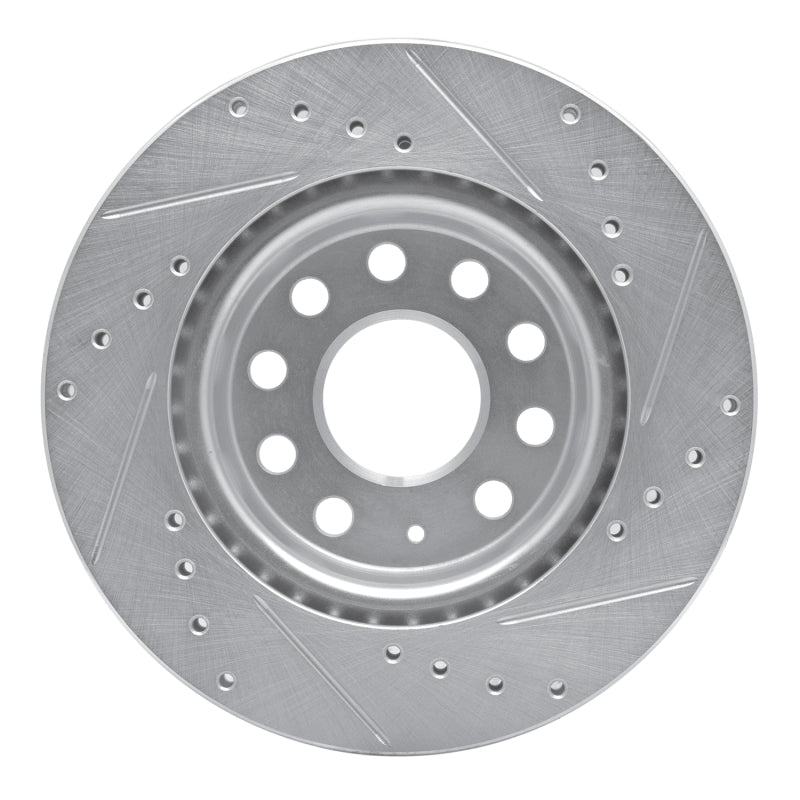R1 Concepts R1 05-15 Volkswagen Jetta Sedan Front Left Drilled & Slotted Silver Brake Rotor
