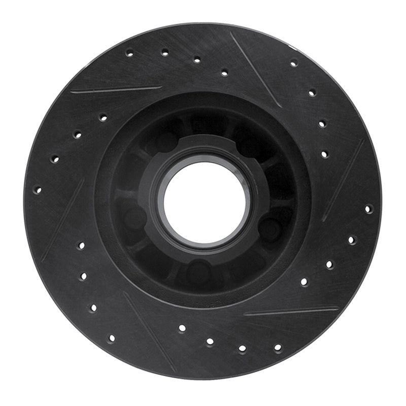 R1 Concepts R1 90-94 Ford Explorer Front Left Drilled & Slotted Black Brake Rotor