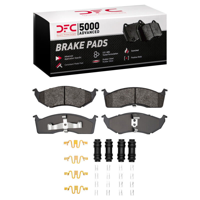 DFC 99-04 Chrysler 300M Front 5000 Advanced Semi Metallic Brake Pads and Hardware Kit