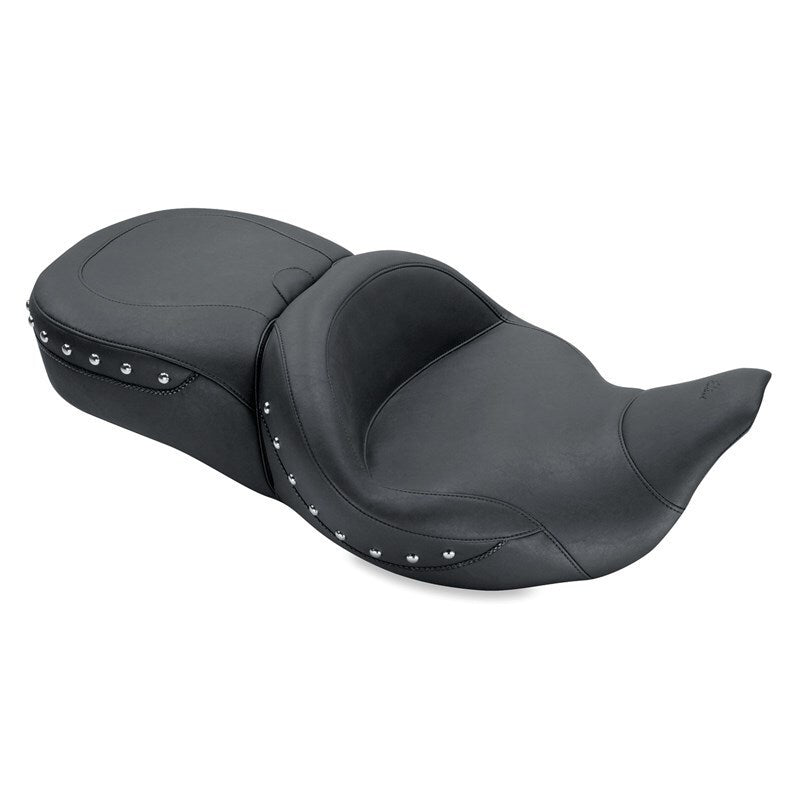 Mustang Motorcycle Mustang 08-21 Harley Electra Glide,Rd Glide,Rd King,Str Glide Super Touring 1PC Seat w/Studs - Black