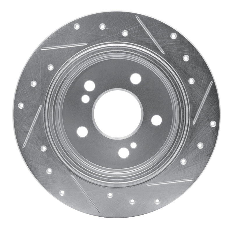 R1 Concepts R1 90-95 Mercedes-Benz 300SL Rear Left Drilled & Slotted Silver Brake Rotor