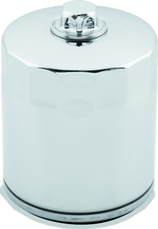 TwinPower Twin Power Twin Cam and M8 Chrome Oil Filter With Nut Replaces H-D 63798-99 with Backflow Valve