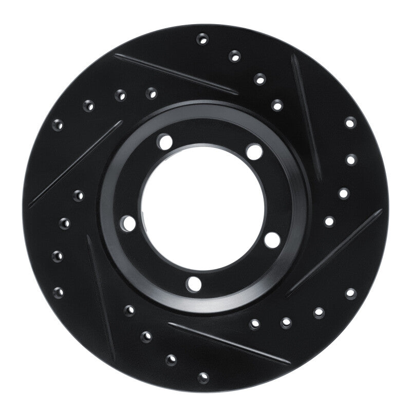 R1 Concepts R1 03-05 Dodge H100 (Mexico) Front Right Drilled & Slotted Black Brake Rotor