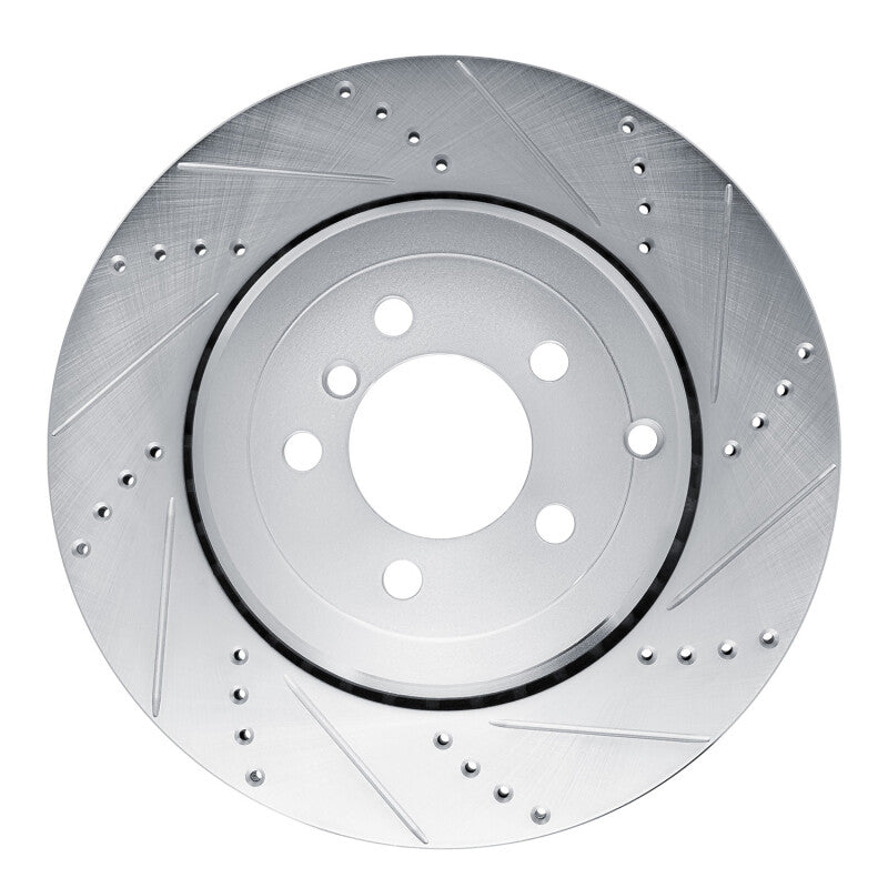 R1 Concepts R1 10-12 Land Rover Range Rover Rear Right Drilled & Slotted Silver Brake Rotor