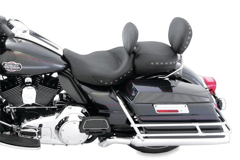 Mustang Motorcycle Mustang 08-21 Harley Electra Glide Std,Rd Glide,Rd King,Str Glide Touring Solo Seat Blk Pearls-Black