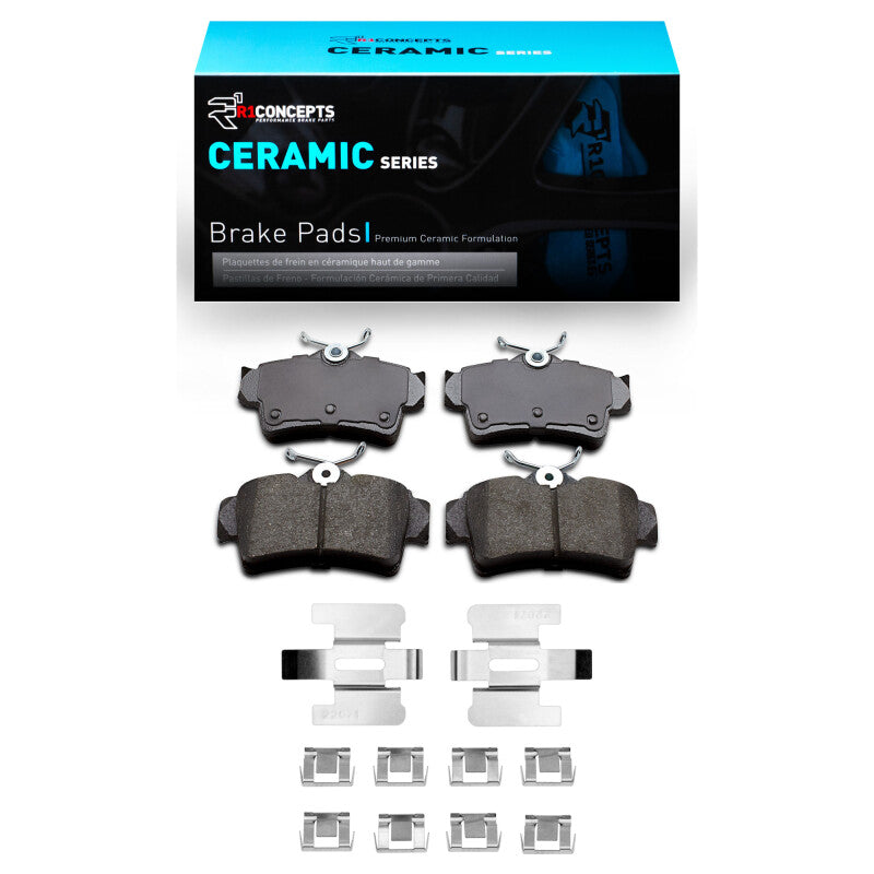 R1 Concepts R1 94-04 Ford Mustang Rear Ceramic Brake Pads & Hardware Kit