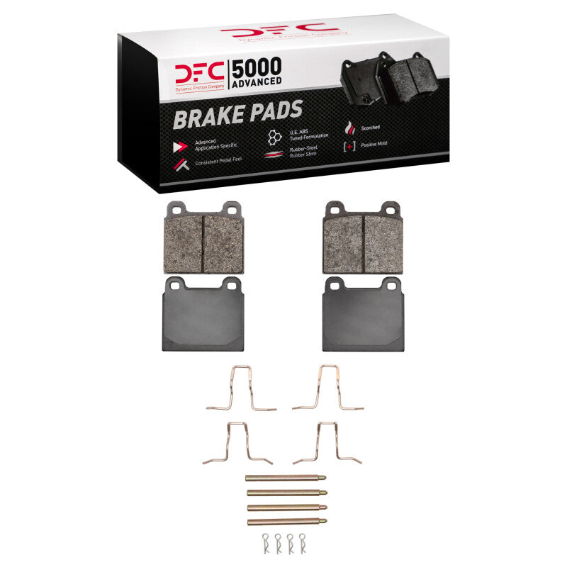 DFC 63-76 Mercedes-Benz 230S Front 5000 Advanced Low Metallic Brake Pads and Hardware Kit