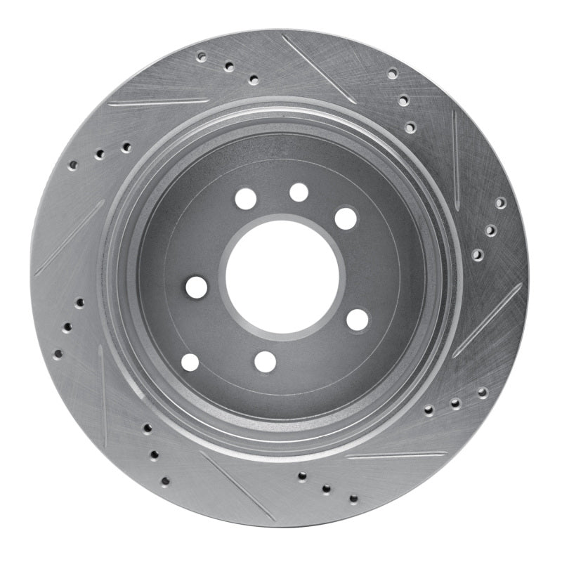 R1 Concepts R1 05-07 Land Rover LR3 Rear Left Drilled & Slotted Silver Brake Rotor