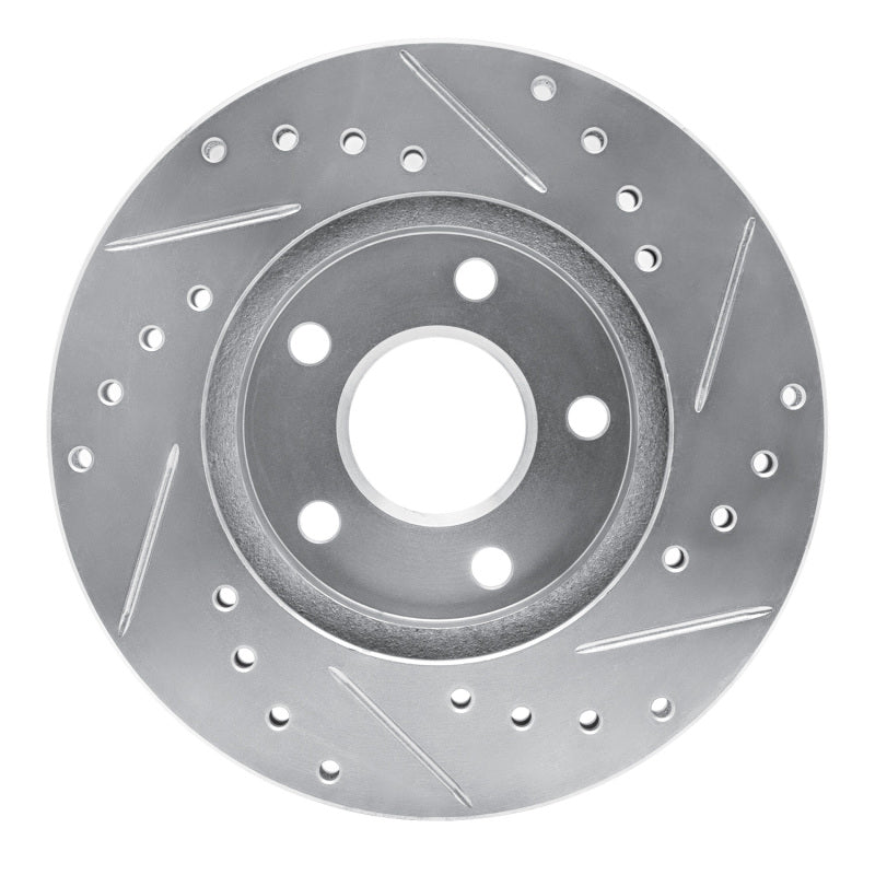 R1 Concepts R1 82-84 Buick SKYHAWK Front Left Drilled & Slotted Silver Brake Rotor