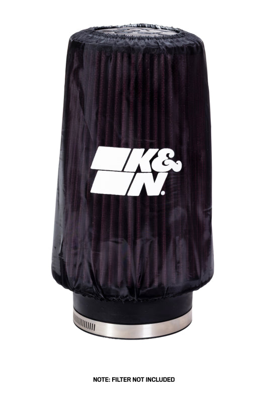 K&N Engineering K&N Universal Round Tapered Filter Wrap - Black - 6in Base ID x 4.625in Top ID x 9in Height