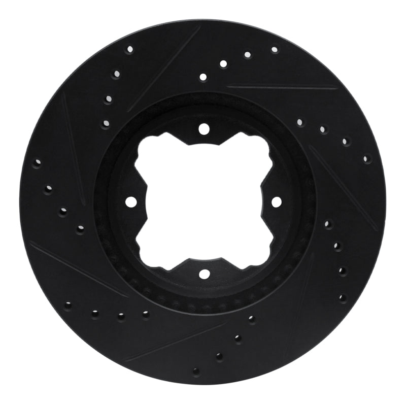 R1 Concepts R1 91-97 Acura CL Front Right Drilled & Slotted Black Brake Rotor