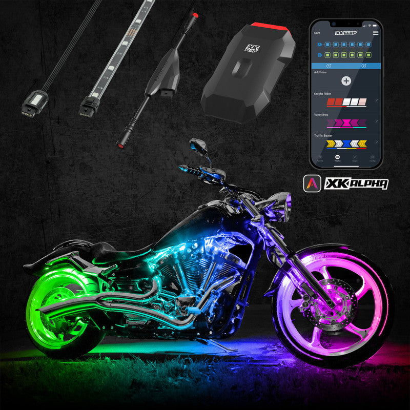 XKGLOW XK Glow Addressable LED Motorcycle Accent Light Kits Advanced XKalpha App Controlled