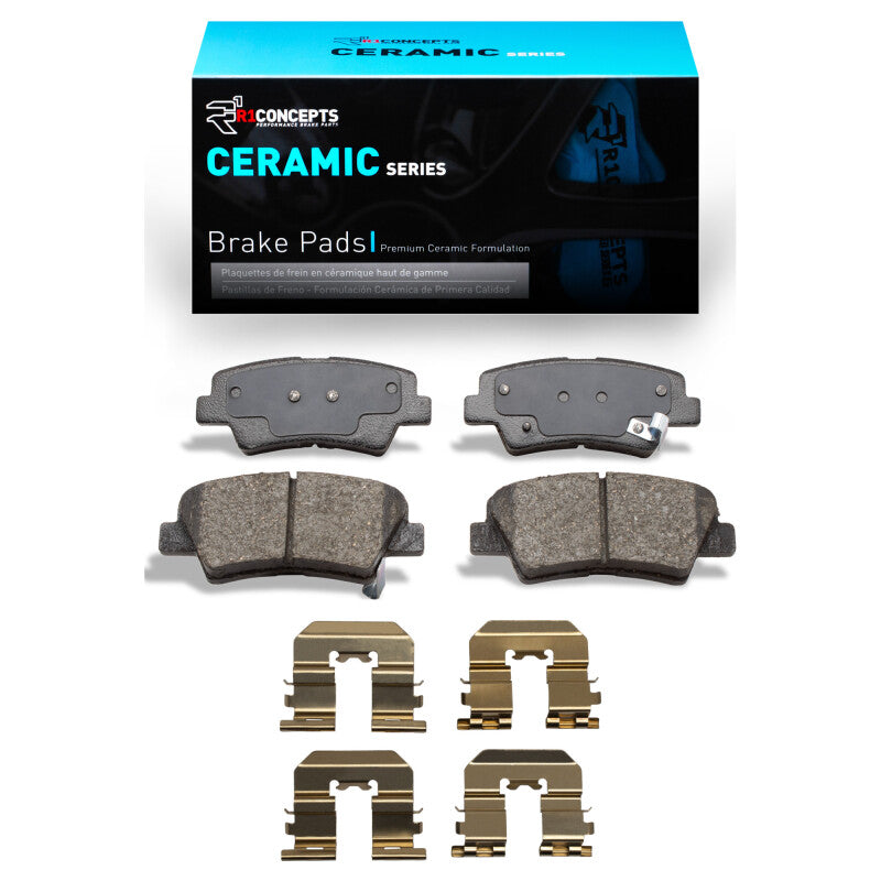 R1 Concepts R1 2007-2013 Hyundai Sonata Rear R1 Ceramic Pads & Hardware Kit