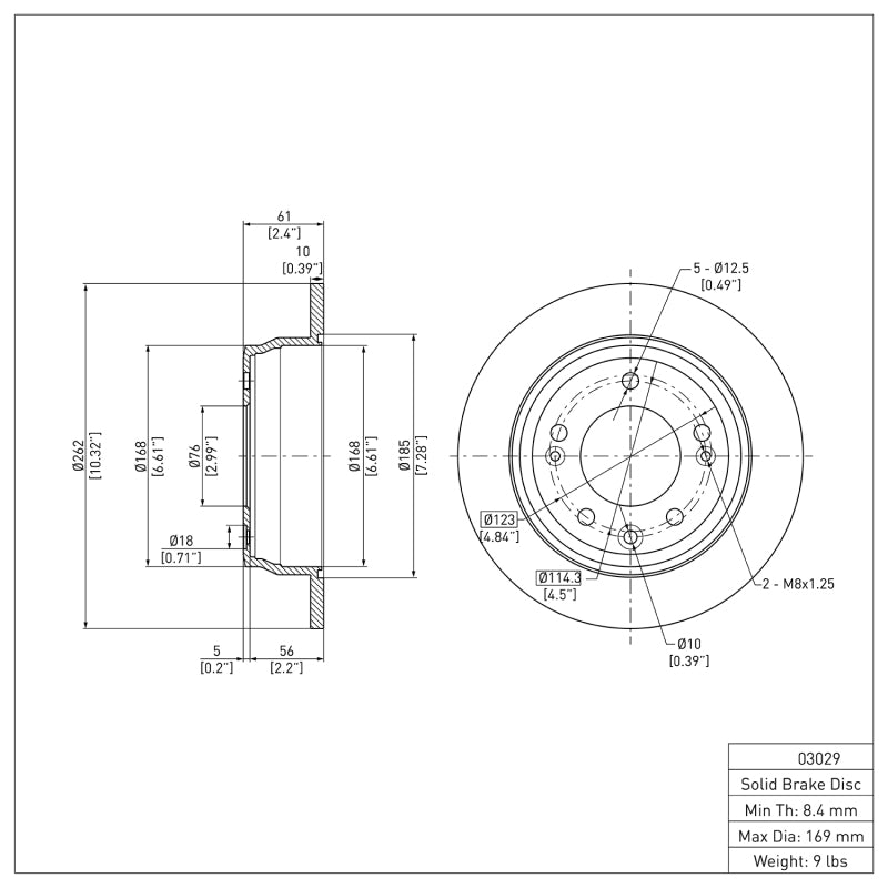 DFC 09-16 Hyundai Tucson Rear GeoSPEC Coated Rotor