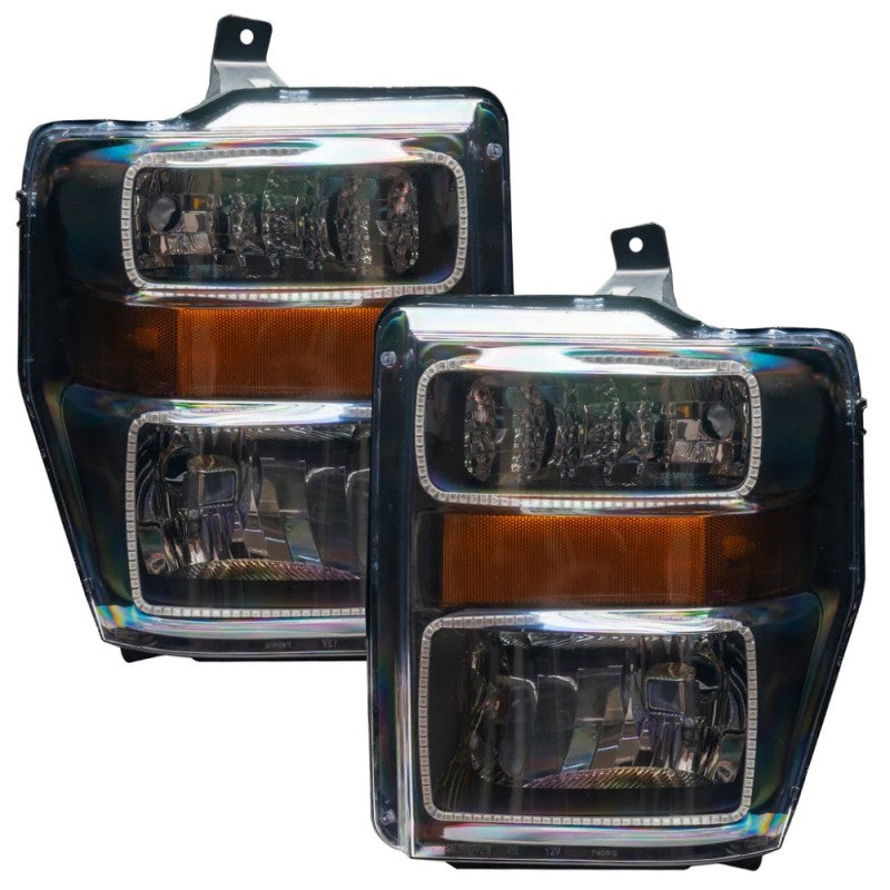 ORACLE Lighting Oracle 08-10 Ford F250/350 LED HL - Black - ColorSHIFT w/ BC1 Controller
