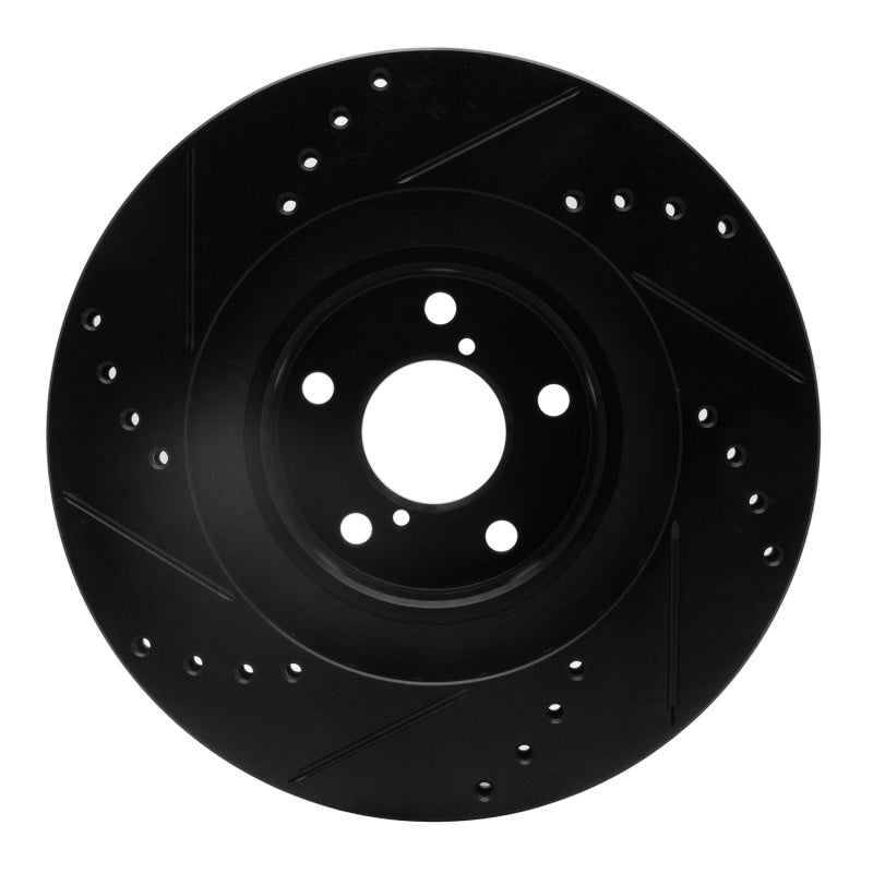 R1 Concepts R1 01-08 Saab 9-2X Front Right Drilled & Slotted Black Brake Rotor