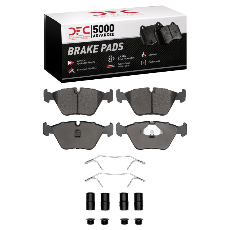 DFC 98-06 Jaguar XJ8 Front 5000 Advanced Low Metallic Brake Pads and Hardware Kit