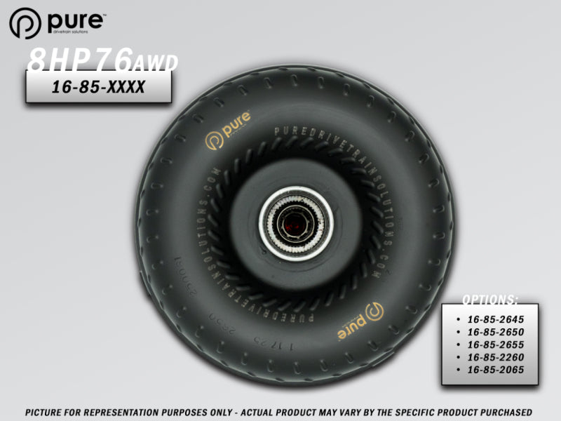 Pure Drivetrain Solutions Pure Drivetrain 8HP76 High Performance Billet Race Torque Converter - 20/65 Stator - AWD