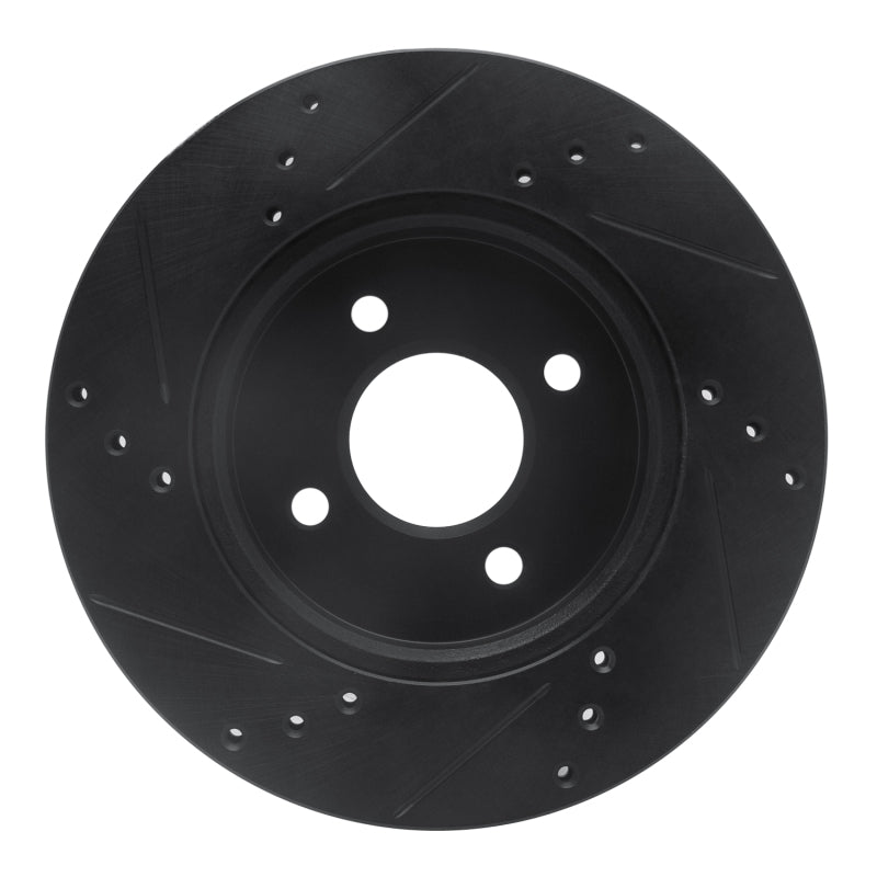 R1 Concepts R1 11-25 Nissan Note (Mexico) Front Right Drilled & Slotted Black Brake Rotor