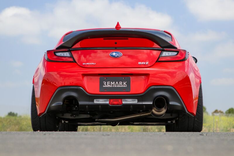 REMARK Subaru 2022 BRZ Cat-Back Exhaust - R1 Spec Single - Exit Full Titanium