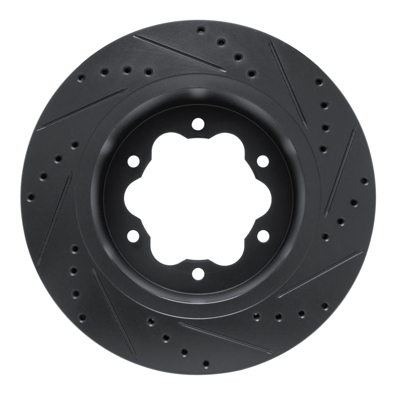 R1 Concepts R1 20-25 Ford Transit-350 HD/DRW Rear Left Drilled & Slotted Black Brake Rotor