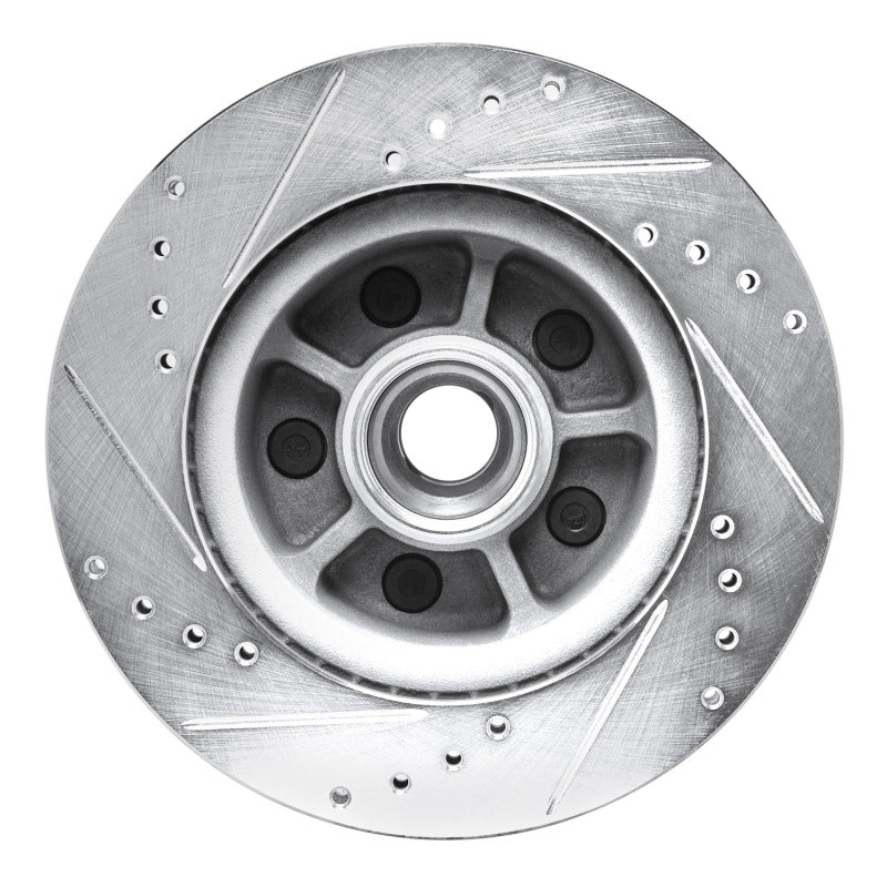R1 Concepts R1 1968-1973 Ford Country SQUIRE Front Right Drilled & Slotted Silver Brake Rotor