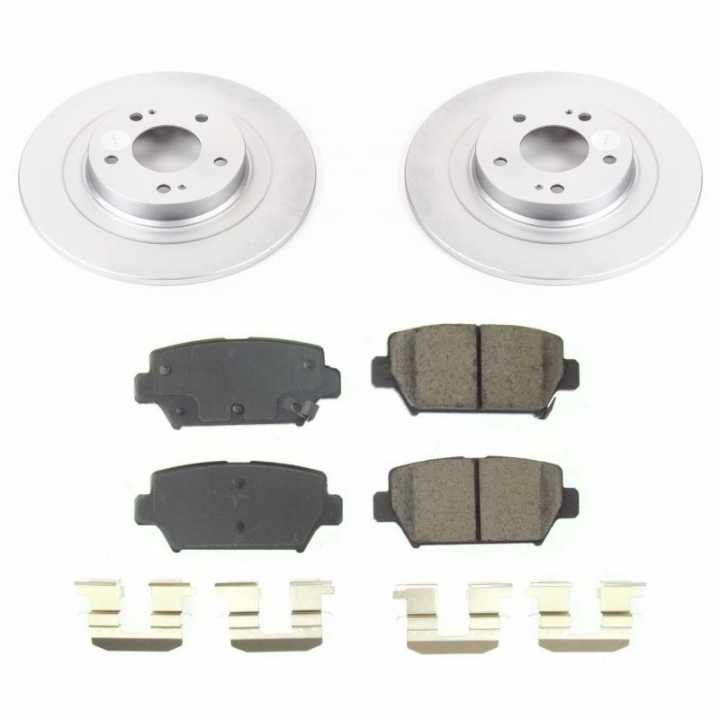 PowerStop Power Stop 2018 Mitsubishi Eclipse Cross Rear Z17 Evolution Geomet Coated Brake Kit