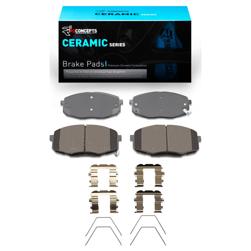 R1 Concepts R1 2014-2025 Hyundai Elantra GT Front R1 Ceramic Pads & Hardware Kit