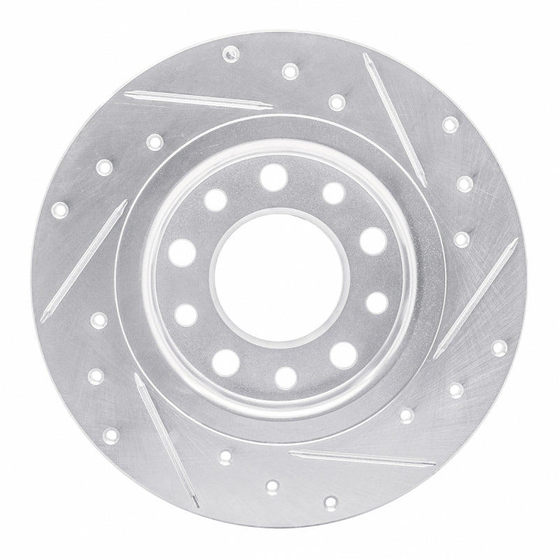R1 Concepts R1 13-16 Dodge DART Rear Left Drilled & Slotted Silver Brake Rotor
