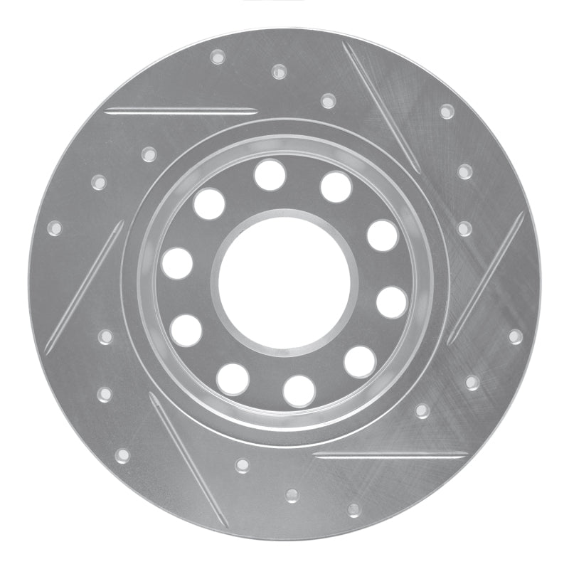 R1 Concepts R1 00-08 Audi A4 (USA/Canada) Rear Left Drilled & Slotted Silver Brake Rotor