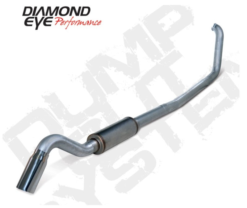 Diamond Eye Performance Diamond Eye KIT 4in Turbo Back SGL SS: TURN DOWN 00-03 FORD 7.3L F250/F350