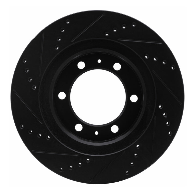 R1 Concepts R1 05-23 Toyota Tacoma Front Right Drilled & Slotted Black Brake Rotor