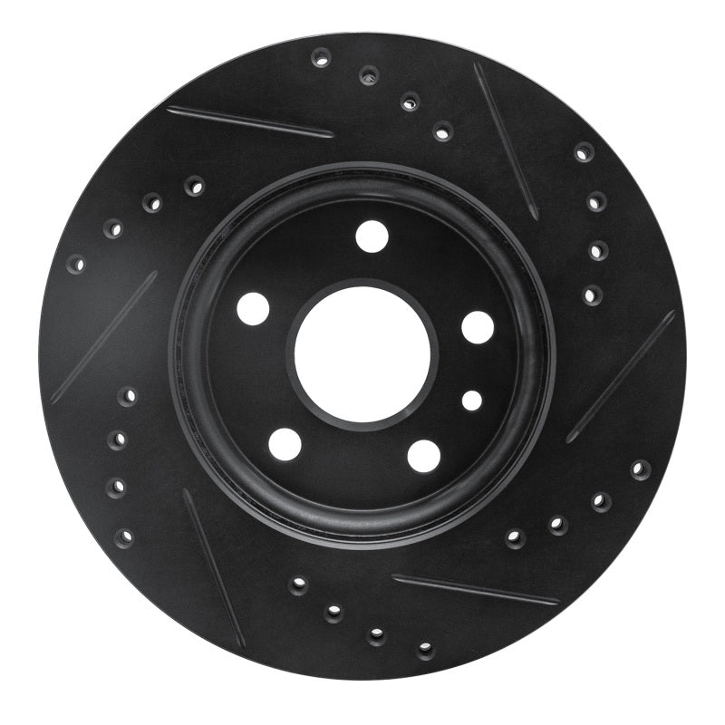 R1 Concepts R1 11-23 Chevrolet Bolt EUV Front Left Drilled & Slotted Black Brake Rotor