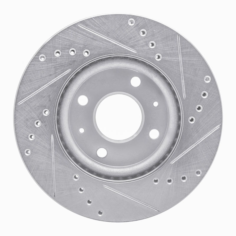 R1 Concepts R1 00-09 Peugeot 206 (Mexico) Front Left Drilled & Slotted Silver Brake Rotor
