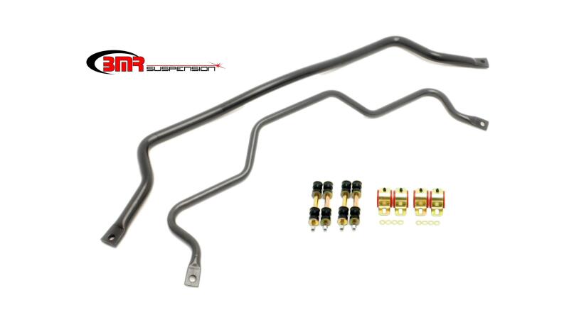 BMR Suspension BMR 93-02 F-Body Front (SB001H) & Rear (SB003H) Sway Bar Kit w/ Bushings - Black Hammertone