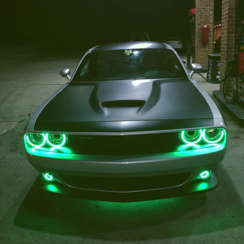 ORACLE Lighting Oracle 15-21 Dodge Challenger Waterproof LED Fog Light Halo Kit - ColorSHIFT