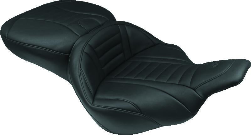 Mustang Motorcycle Mustang 97-07 Harley Electra Glide,Rd Glide Super Touring 1PC Seat Deluxe - Black