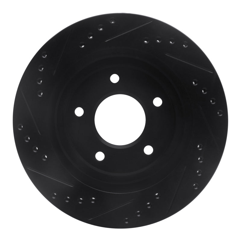 R1 Concepts R1 94-01 Buick Regal Front Right Drilled & Slotted Black Brake Rotor